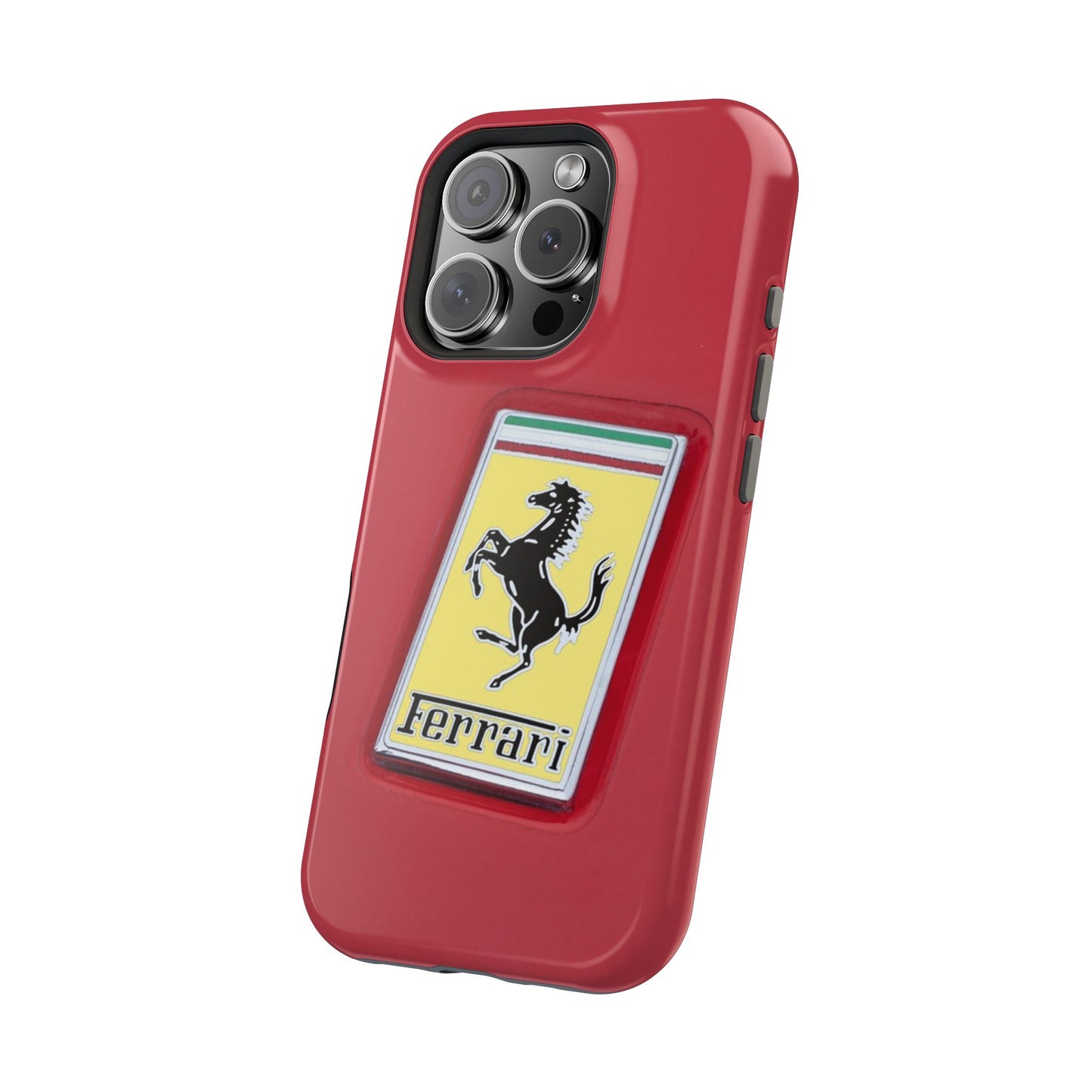 Magnetic iPhone Cases, Legendary Ferrari Badge Design, Tough Phone Case, Protective Cover, Custom Smartphone Shell, Unique Mobile Accessory