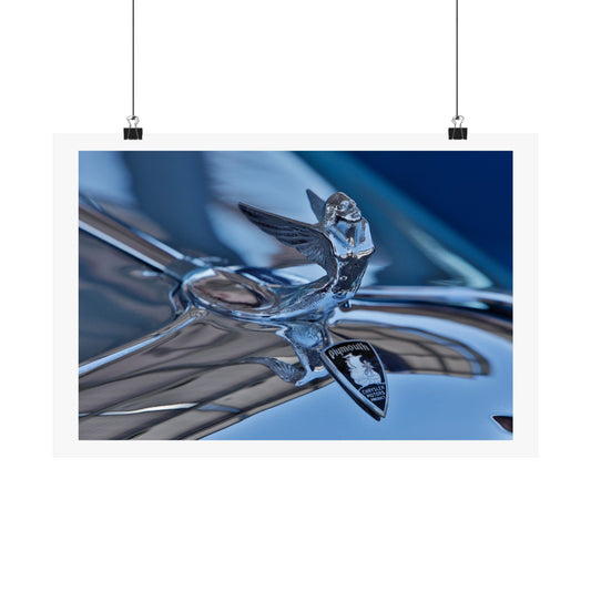 Plymouth Chrysler Motors classic car chrome 'Winged Lady' hood ornament car lover art for garage, man cave, home, or office.