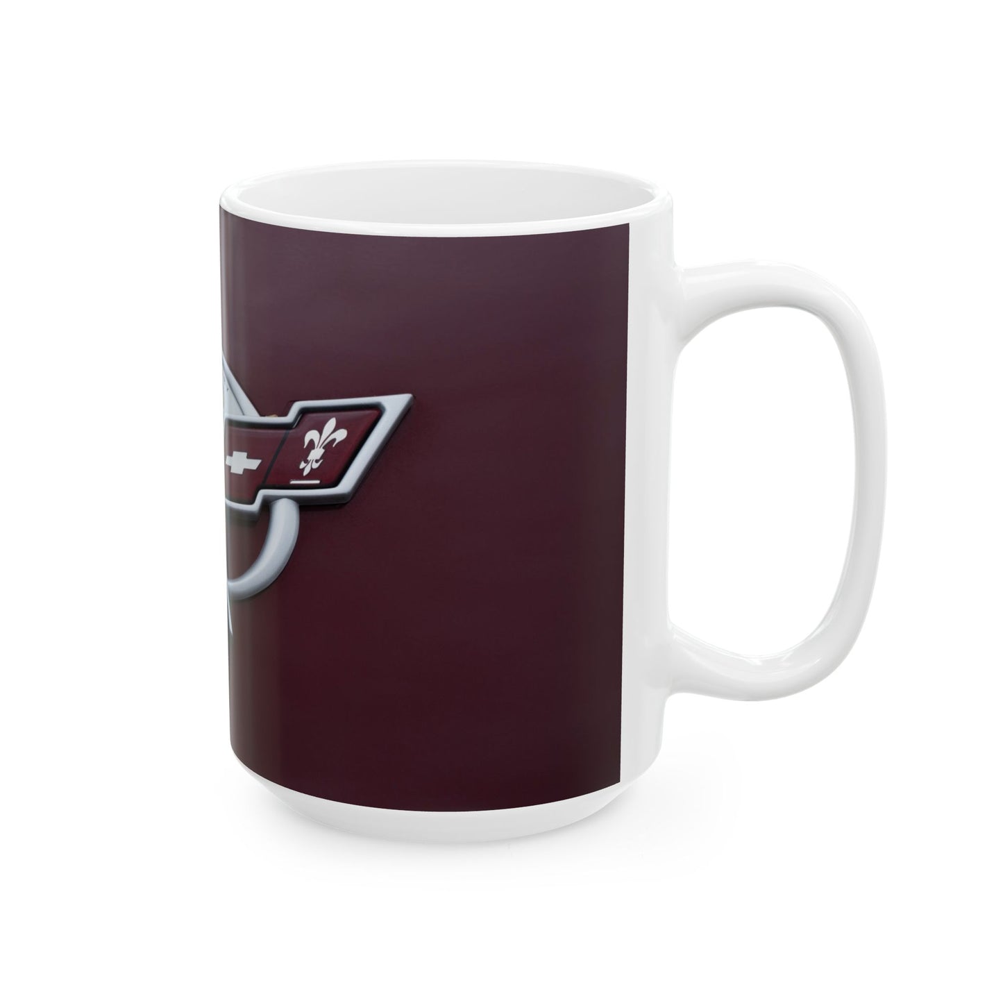 Chevrolet Corvette classic car 50th Anniversary auto logo for 11 or 15oz cups or mugs.