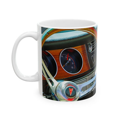 Vintage Muscle Car Ceramic Mug, 1965 Pontiac LeMans GTO Classic Car, Gift for Car Enthusiasts, Coffee Cup, Tea Mug, Gift for Him, Father's