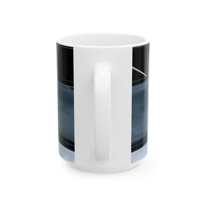 Classic Austin Healey 3000 Mk III classic car chrome logo for 11 or 15oz ceramic cups or mugs.