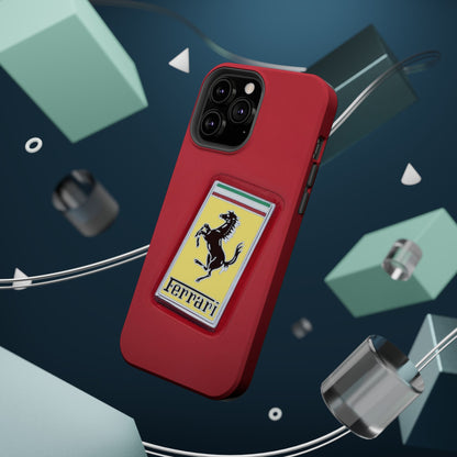 Magnetic iPhone Cases, Legendary Ferrari Badge Design, Tough Phone Case, Protective Cover, Custom Smartphone Shell, Unique Mobile Accessory