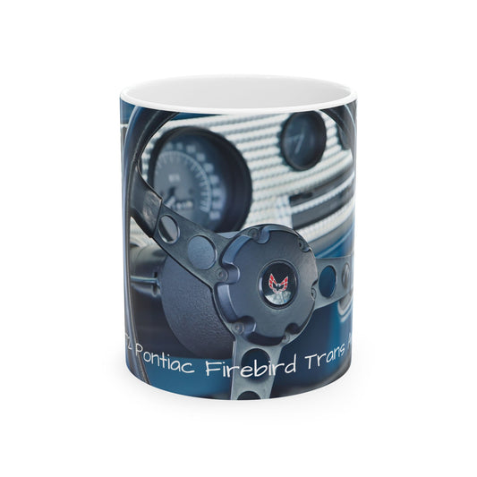 Classic Muscle Car Ceramic Mug, 1972 Pontiac Firebird Trans Am, Coffee Cup, Tea Mug, Car Enthusiast Gift, Vintage Car Lover, Retro Vehicle