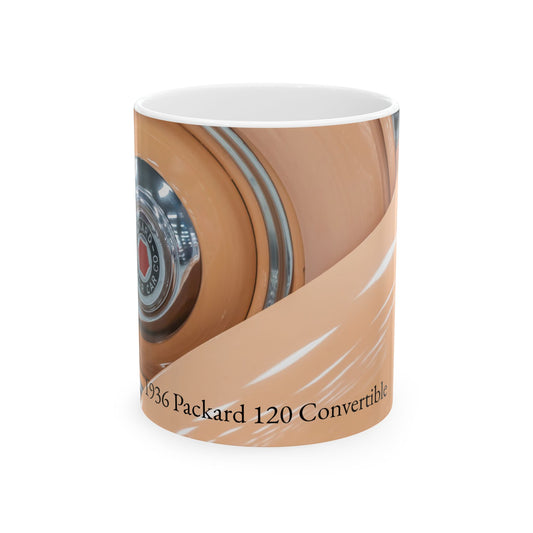 Classic Car Ceramic Mug, Vintage Automobile Gift, Antique Vehicle Coffee Cup, Retro Car Enthusiast Tea Mug, 1936 Packard Gift, Unique Car