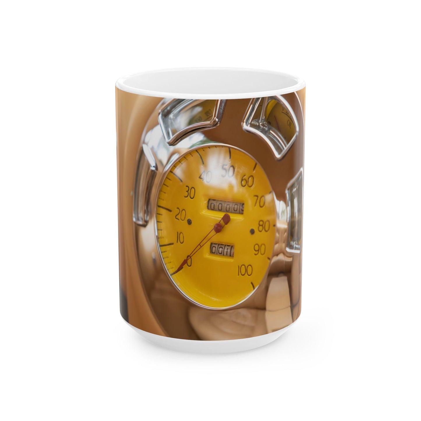Mug - 1938 Lincoln Classic Car Speedometer and Odometer Ceramic Mug (11oz, 15oz)