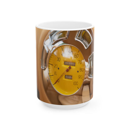 Mug - 1938 Lincoln Classic Car Speedometer and Odometer Ceramic Mug (11oz, 15oz)