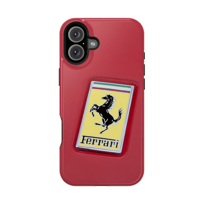 Magnetic iPhone Cases, Legendary Ferrari Badge Design, Tough Phone Case, Protective Cover, Custom Smartphone Shell, Unique Mobile Accessory