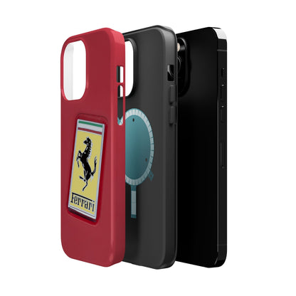 Magnetic iPhone Cases, Legendary Ferrari Badge Design, Tough Phone Case, Protective Cover, Custom Smartphone Shell, Unique Mobile Accessory