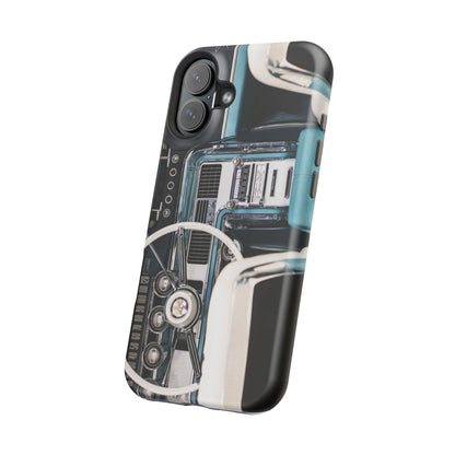 Vintage Car Dashboard Magnetic Tough Cases, 1964 Ford Thunderbird Phone Case, Automotive Gift, Car Lover Gift, Retro Auto Accessories, Car
