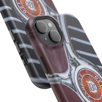 iPhone Cases, Jaguar XK 150 Sports Car Logo, Tough, Magnetic, Protective, Customizable, Car Lover Gift For Him, Father's Day