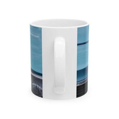 Vintage Muscle Car Ceramic Mug, Retro Auto Coffee Cup, Classic Vehicle Drinkware, Gift for Him, Classic Chevelle, Chevrolet, Classic Car,