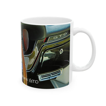 Vintage Muscle Car Ceramic Mug, 1965 Pontiac LeMans GTO Classic Car, Gift for Car Enthusiasts, Coffee Cup, Tea Mug, Gift for Him, Father's