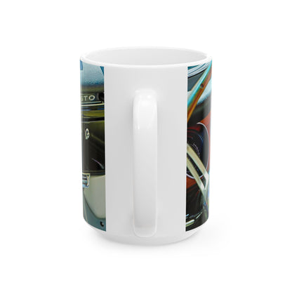 Vintage Muscle Car Ceramic Mug, 1965 Pontiac LeMans GTO Classic Car, Gift for Car Enthusiasts, Coffee Cup, Tea Mug, Gift for Him, Father's