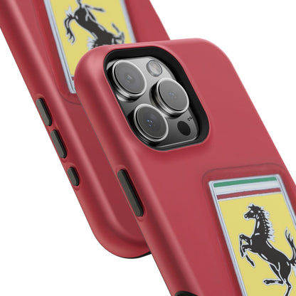 Magnetic iPhone Cases, Legendary Ferrari Badge Design, Tough Phone Case, Protective Cover, Custom Smartphone Shell, Unique Mobile Accessory