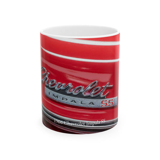 Chevrolet Impala Classic Car Ceramic Mug, Vintage Muscle Car Coffee Cup, Antique Automobile Gift, Hot Rod Drinkware, Car Enthusiast Tea Mug