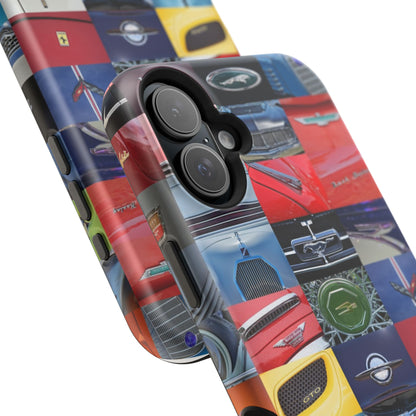 Magnetic Tough Cases, Muscle Car Logo Badges, Classic Car Details - iPhone Accessories, Protective Cover, Vehicle Enthusiast Gift, Car Lover