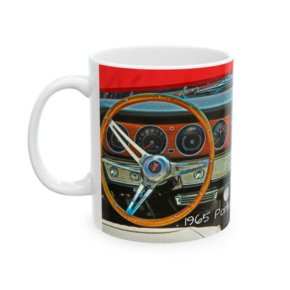 Muscle Car Ceramic Mug, 1965 Pontiac LeMans GTO, Coffee Cup, Gift for Car Enthusiast, Hot Rod Lover, Vintage Vehicle Collector, Father's Day