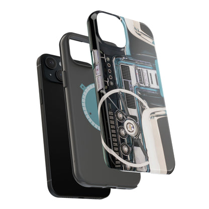 Vintage Car Dashboard Magnetic Tough Cases, 1964 Ford Thunderbird Phone Case, Automotive Gift, Car Lover Gift, Retro Auto Accessories, Car