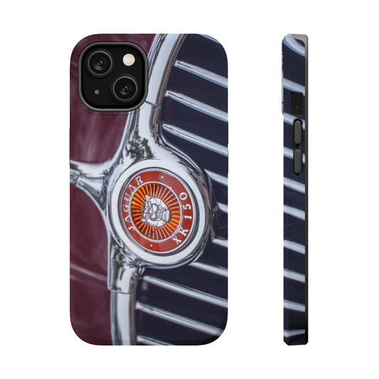 iPhone Cases, Jaguar XK 150 Sports Car Logo, Tough, Magnetic, Protective, Customizable, Car Lover Gift For Him, Father's Day