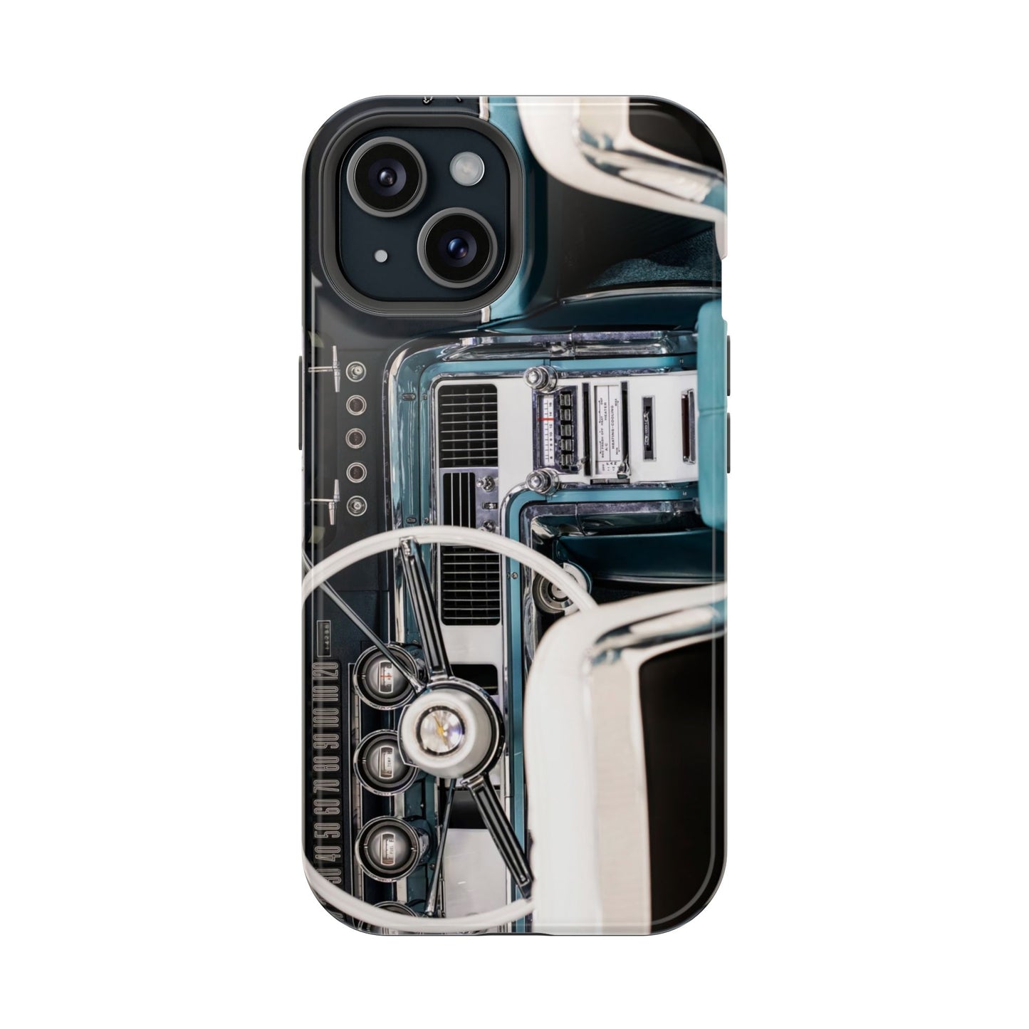 Vintage Car Dashboard Magnetic Tough Cases, 1964 Ford Thunderbird Phone Case, Automotive Gift, Car Lover Gift, Retro Auto Accessories, Car