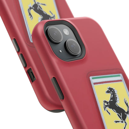 Magnetic iPhone Cases, Legendary Ferrari Badge Design, Tough Phone Case, Protective Cover, Custom Smartphone Shell, Unique Mobile Accessory