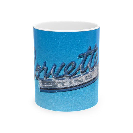 Chevrolet Corvette Stingray Ceramic Mug, Classic Car Lover Gift, Coffee Cup, Vintage Automobile Enthusiast Present, Hot Tea Mug, Car