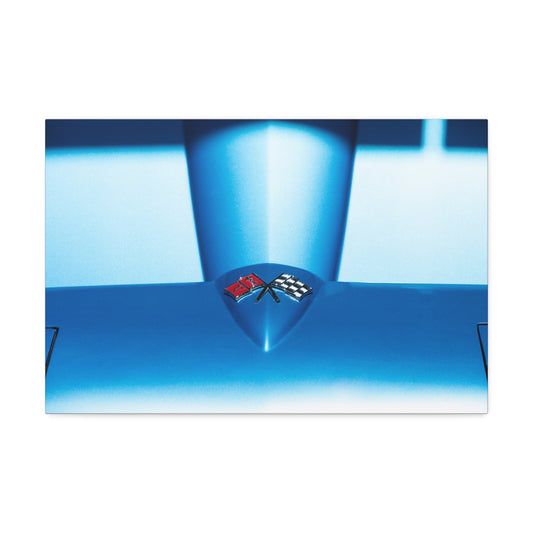 Chevrolet Corvette Stingray classic car logo emblem perfect art gift for car guy's man cave or garage.