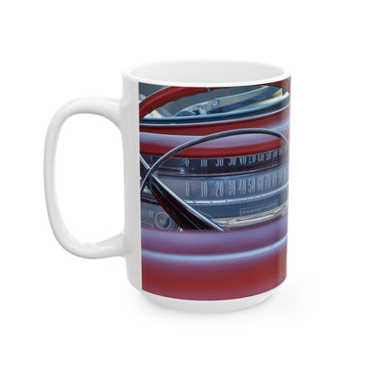 Vintage Crown Victoria classic car dashboard, looking good for 11 of 15oz beverage mugs.