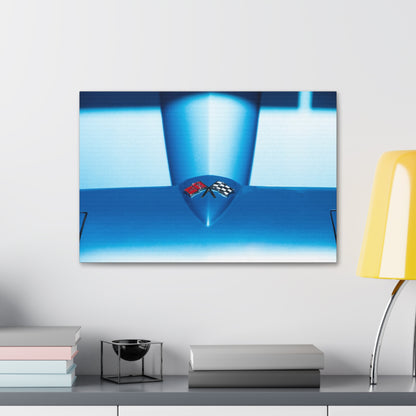 Chevrolet Corvette Stingray classic car logo emblem perfect art gift for car guy's man cave or garage.