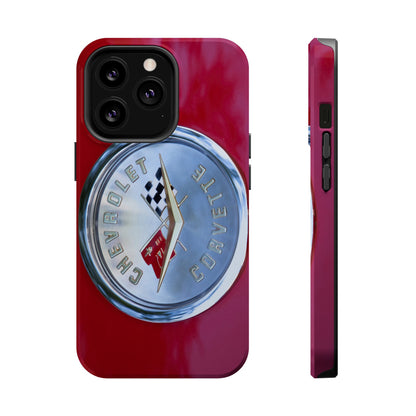 Car Enthusiast iPhone Case, Chevrolet Corvette Muscle Car Tough Case, Car Lover Accessories Gift, Custom Auto Logo Cover, Classic Vehicle
