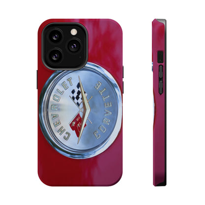 Car Enthusiast iPhone Case, Chevrolet Corvette Muscle Car Tough Case, Car Lover Accessories Gift, Custom Auto Logo Cover, Classic Vehicle