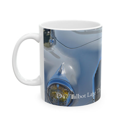 1947 Talbot Lago T26 Record Sport Coupe De Ville Classic Car Front End Grill Badge Emblem Wrap Around Ceramic Mug, (11oz, 15oz)