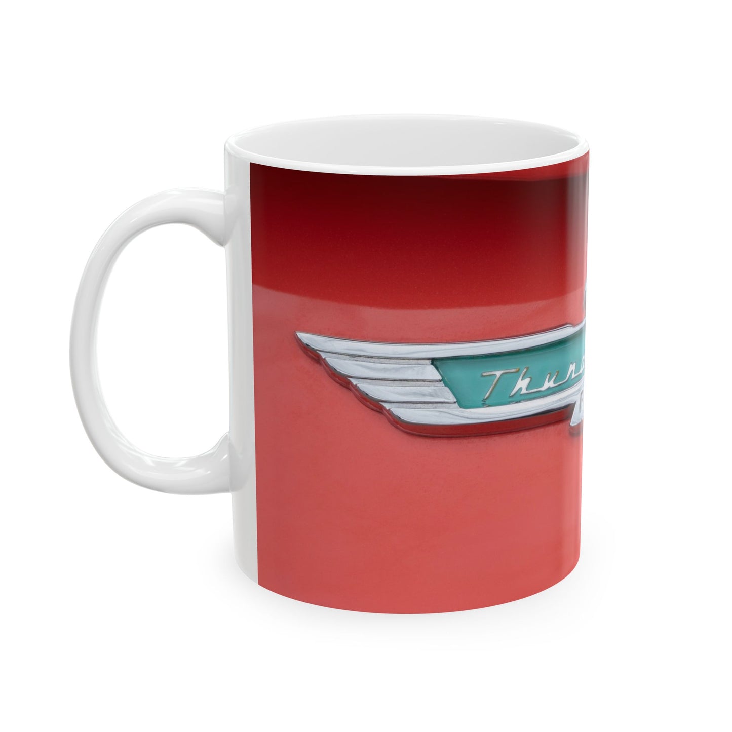Ford Thunderbird classic car logo and insignia, beautifully adorning 11 and 15oz mugs.