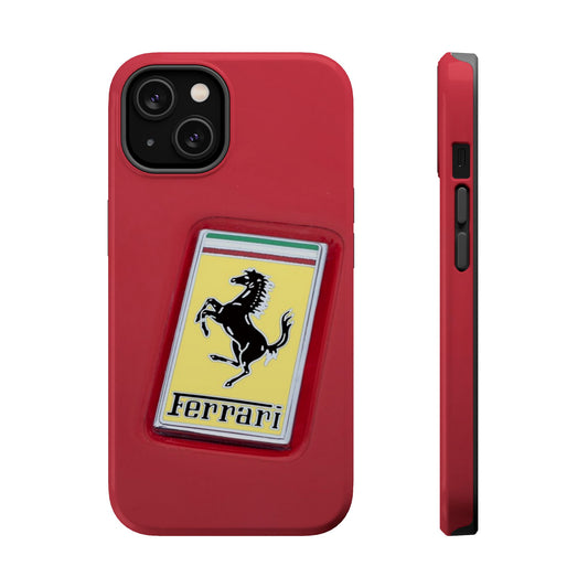 Magnetic iPhone Cases, Legendary Ferrari Badge Design, Tough Phone Case, Protective Cover, Custom Smartphone Shell, Unique Mobile Accessory