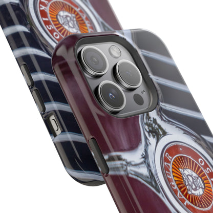 iPhone Cases, Jaguar XK 150 Sports Car Logo, Tough, Magnetic, Protective, Customizable, Car Lover Gift For Him, Father's Day
