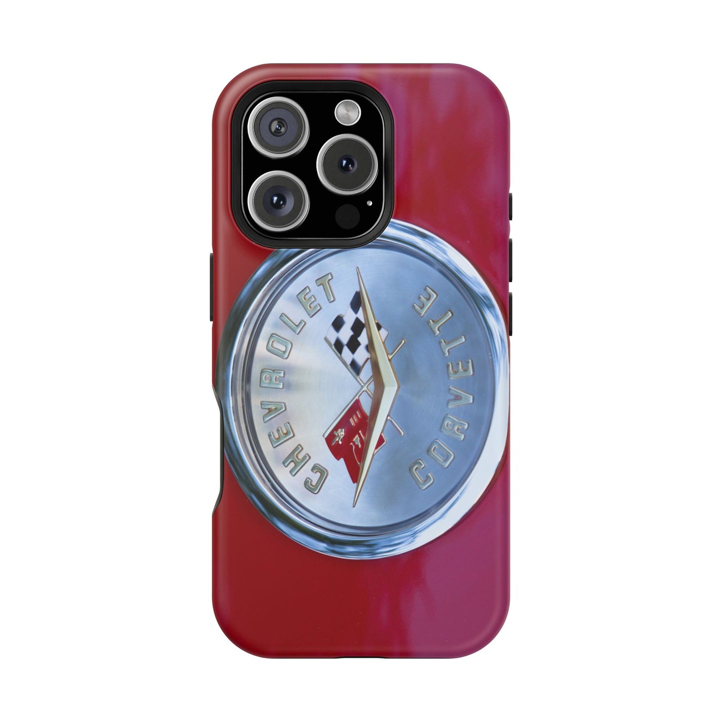 Car Enthusiast iPhone Case, Chevrolet Corvette Muscle Car Tough Case, Car Lover Accessories Gift, Custom Auto Logo Cover, Classic Vehicle