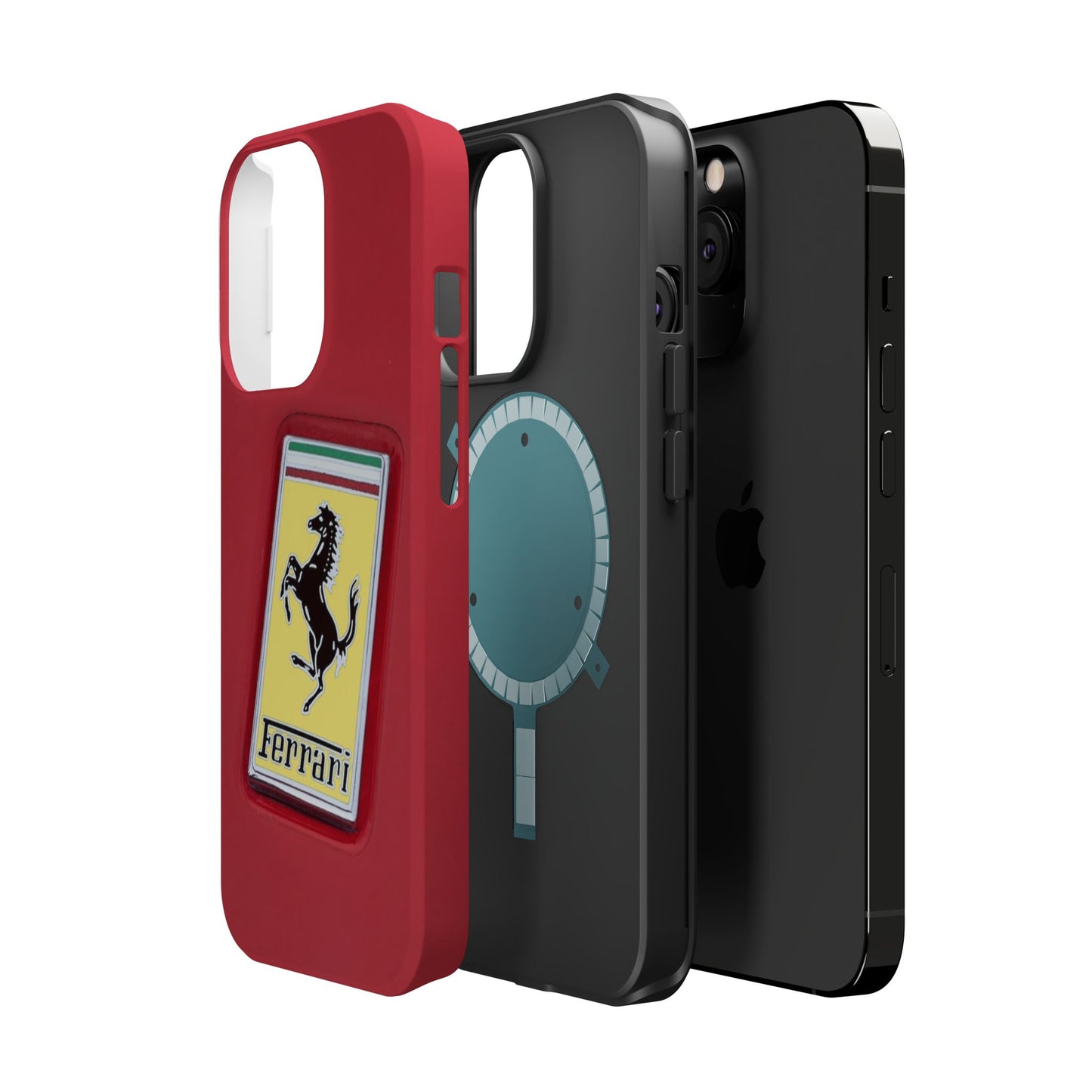 Magnetic iPhone Cases, Legendary Ferrari Badge Design, Tough Phone Case, Protective Cover, Custom Smartphone Shell, Unique Mobile Accessory