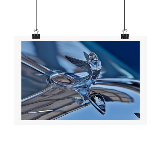 Plymouth Chrysler Motors classic car chrome 'Winged Lady' hood ornament car lover art for garage, man cave, home, or office.