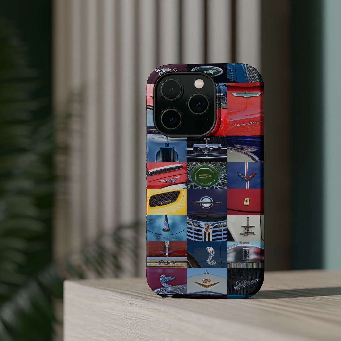 Magnetic Tough Cases, Muscle Car Logo Badges, Classic Car Details - iPhone Accessories, Protective Cover, Vehicle Enthusiast Gift, Car Lover
