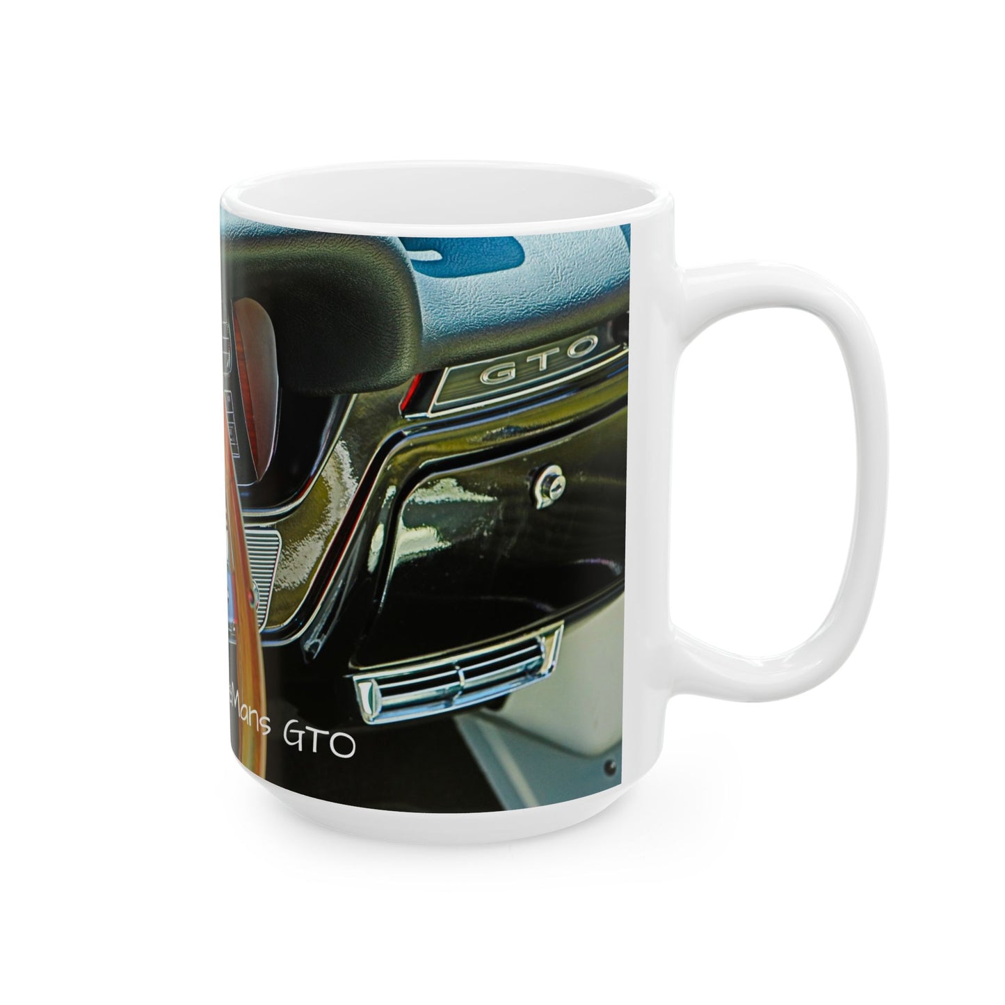 Vintage Muscle Car Ceramic Mug, 1965 Pontiac LeMans GTO Classic Car, Gift for Car Enthusiasts, Coffee Cup, Tea Mug, Gift for Him, Father's