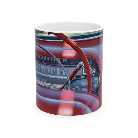 Vintage Crown Victoria classic car dashboard, looking good for 11 of 15oz beverage mugs.