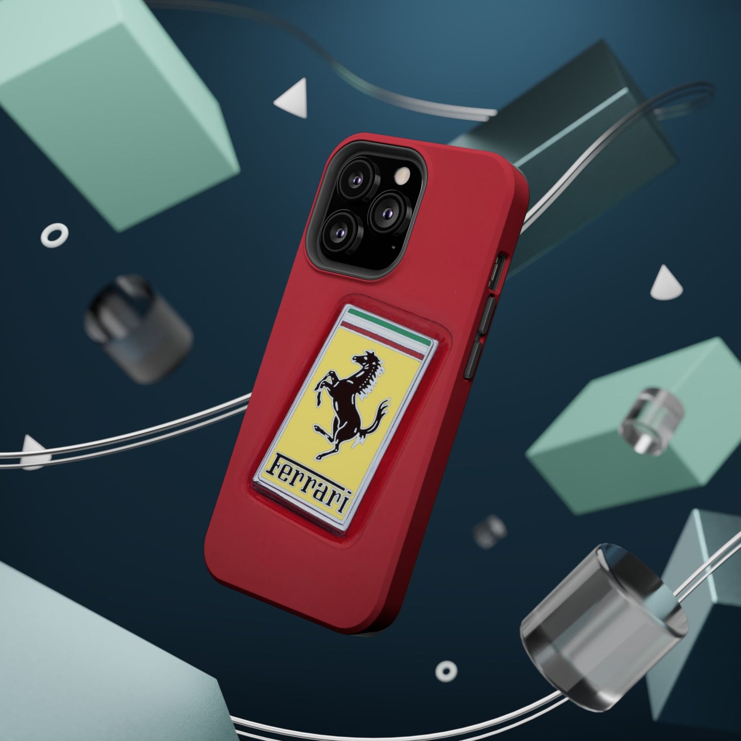 Magnetic iPhone Cases, Legendary Ferrari Badge Design, Tough Phone Case, Protective Cover, Custom Smartphone Shell, Unique Mobile Accessory