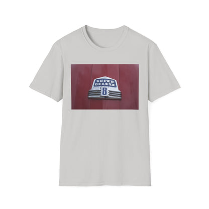 Buick Super Deluxe Classic Car Logo. Eight Cylinder Designation with Chrome Trim.