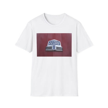 Buick Super Deluxe Classic Car Logo. Eight Cylinder Designation with Chrome Trim.