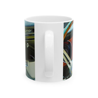 Vintage Muscle Car Ceramic Mug, 1965 Pontiac LeMans GTO Classic Car, Gift for Car Enthusiasts, Coffee Cup, Tea Mug, Gift for Him, Father's