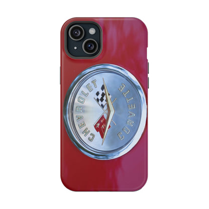 Car Enthusiast iPhone Case, Chevrolet Corvette Muscle Car Tough Case, Car Lover Accessories Gift, Custom Auto Logo Cover, Classic Vehicle