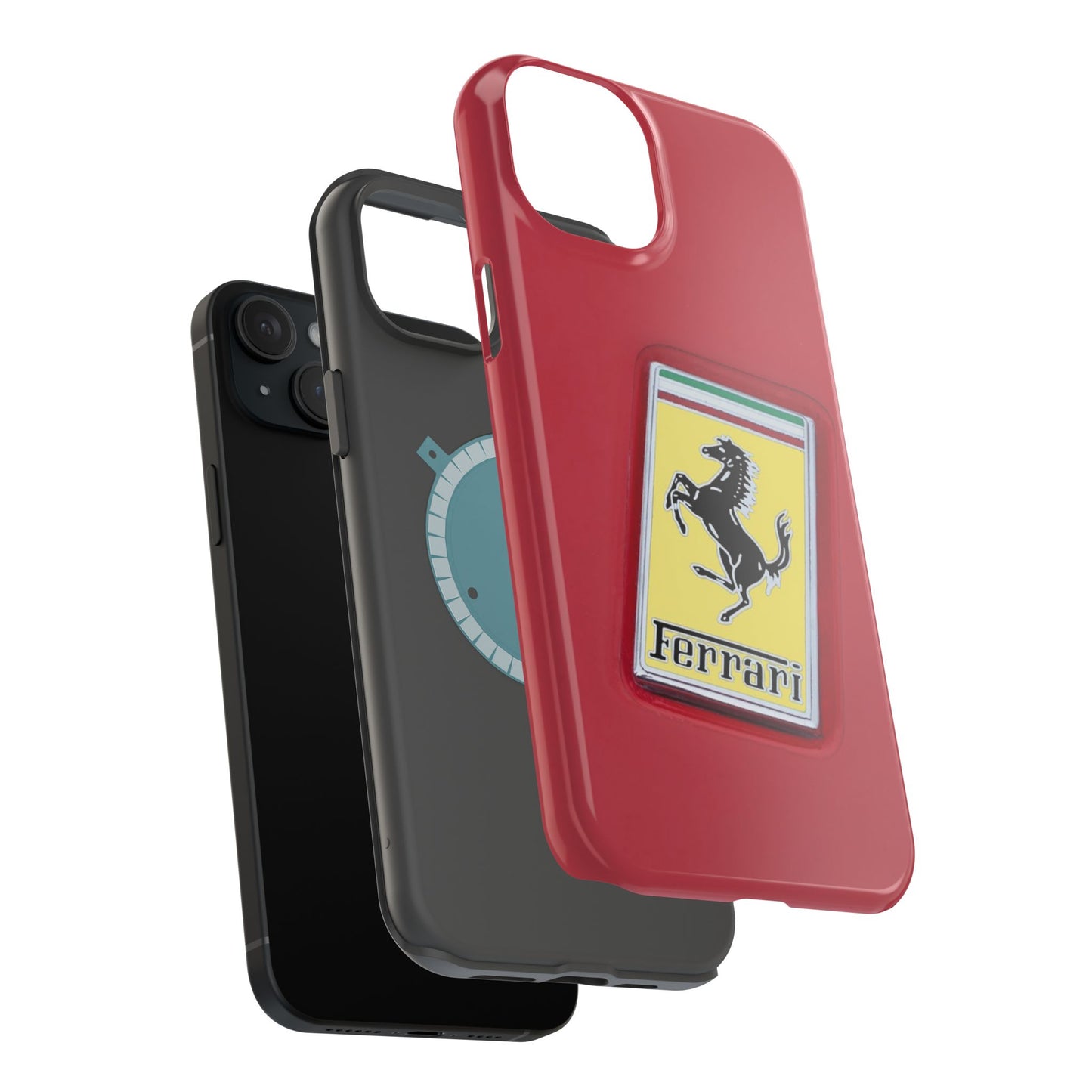 Magnetic iPhone Cases, Legendary Ferrari Badge Design, Tough Phone Case, Protective Cover, Custom Smartphone Shell, Unique Mobile Accessory