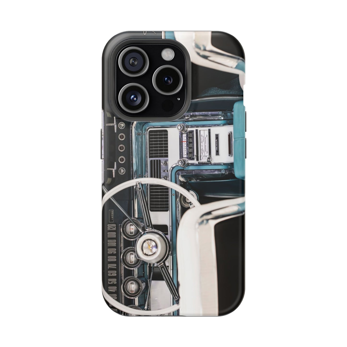Vintage Car Dashboard Magnetic Tough Cases, 1964 Ford Thunderbird Phone Case, Automotive Gift, Car Lover Gift, Retro Auto Accessories, Car