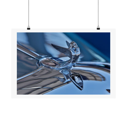 Plymouth Chrysler Motors classic car chrome 'Winged Lady' hood ornament car lover art for garage, man cave, home, or office.