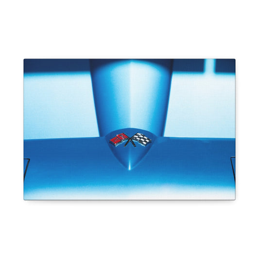 Chevrolet Corvette Stingray classic car logo emblem perfect art gift for car guy's man cave or garage.